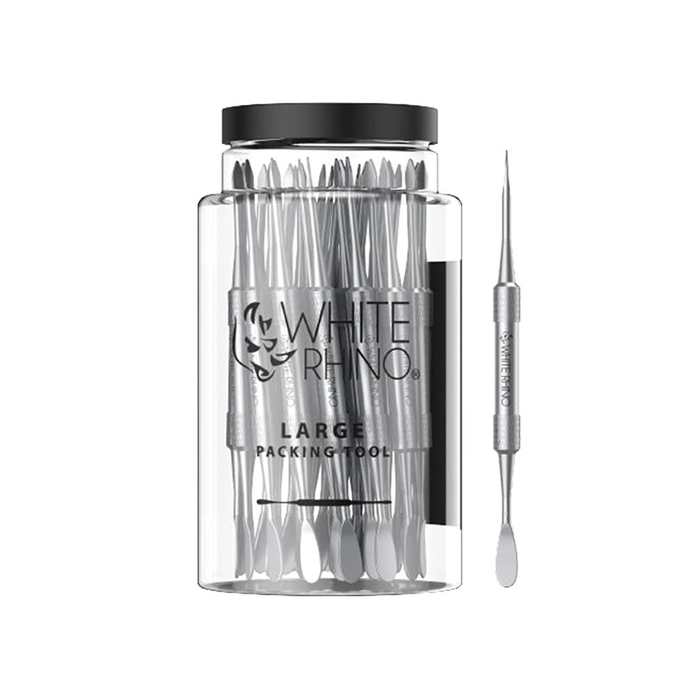White Rhino Double-Sided Steel Packing or Dab Tool - Headshop.com