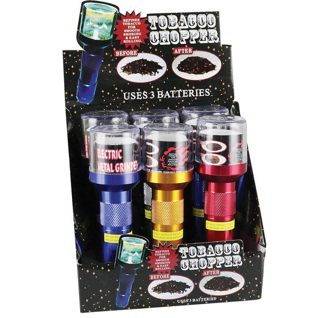 6PC DISPLAY - Handheld Electric Grinder - 5.75" / Asst Colors - Headshop.com