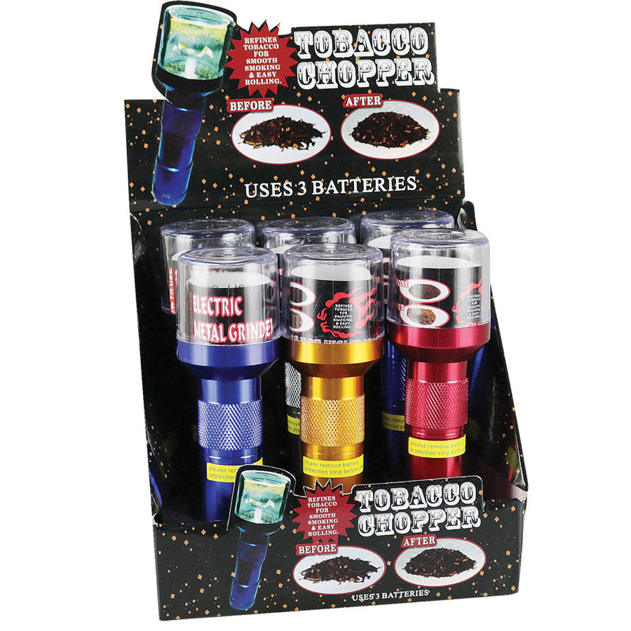 6PC DISPLAY - Handheld Electric Grinder - 5.75" / Asst Colors - Headshop.com