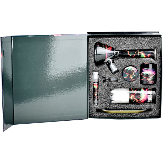 Alien Glass Beaker Water Pipe Smoking Set - 7.75" / 14mm F - Headshop.com