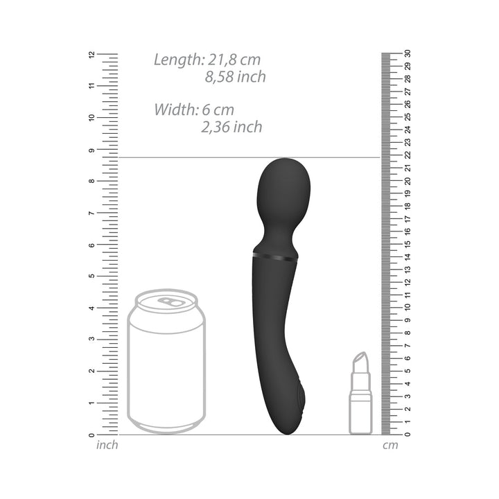 VIVE NAMI Dual-Ended Pulse Wave & Vibrating Wand With Interchangeable Sleeves Black - Headshop.com