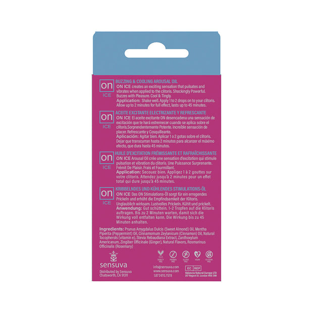 Sensuva ON Ice Arousal Oil 5 ml - Headshop.com