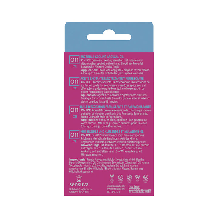 Sensuva ON Ice Arousal Oil 5 ml - Headshop.com