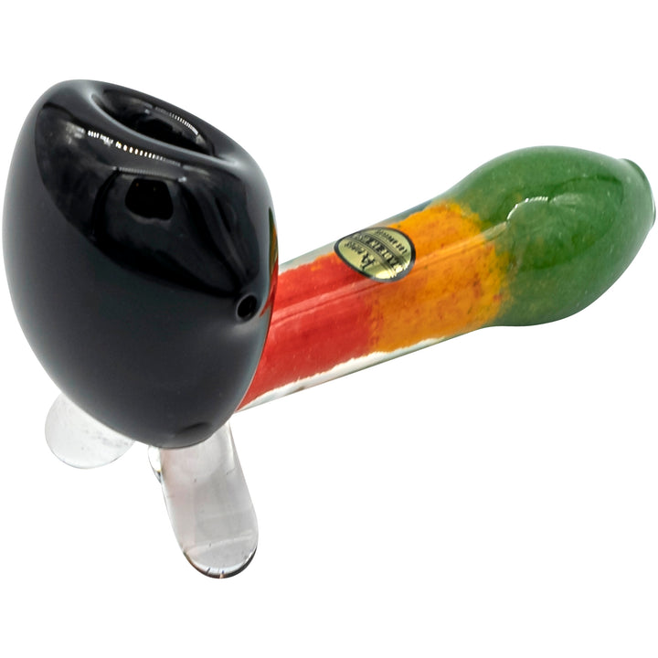 LA Pipes "Sattdown Rasta" Sherlock Glass Pipe - Headshop.com