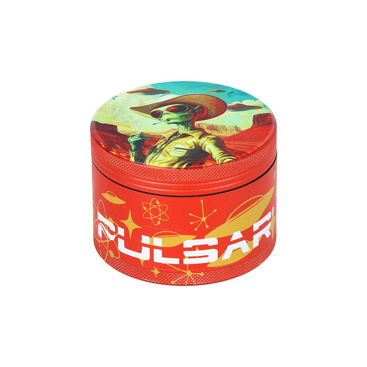 6CT DISPLAY - Pulsar Design Series Aluminum Grinder V2 - 4pc / 2.5" / Assorted Designs