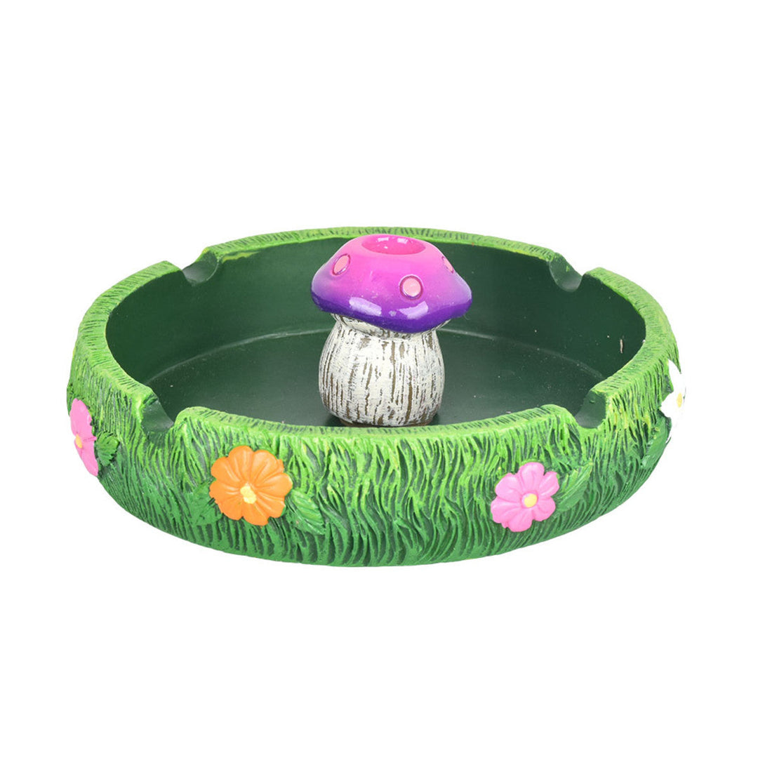 Spring Mushroom Ashtray w/ Snuffer | 5" - Headshop.com