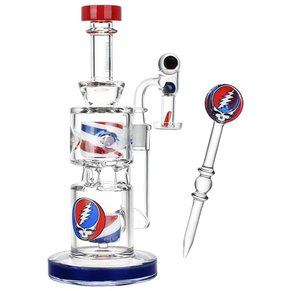 Grateful Dead x Pulsar Stealied Out Dab Rig Set - 9" / 14mm F Grateful Dead x Pulsar Stealied Out Dab Rig Set - 9" / 14mm F