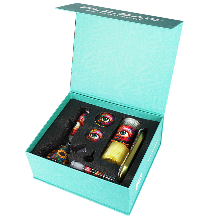 Pulsar Design Series Beaker Water Pipe Smoker's Kit | 7.75"