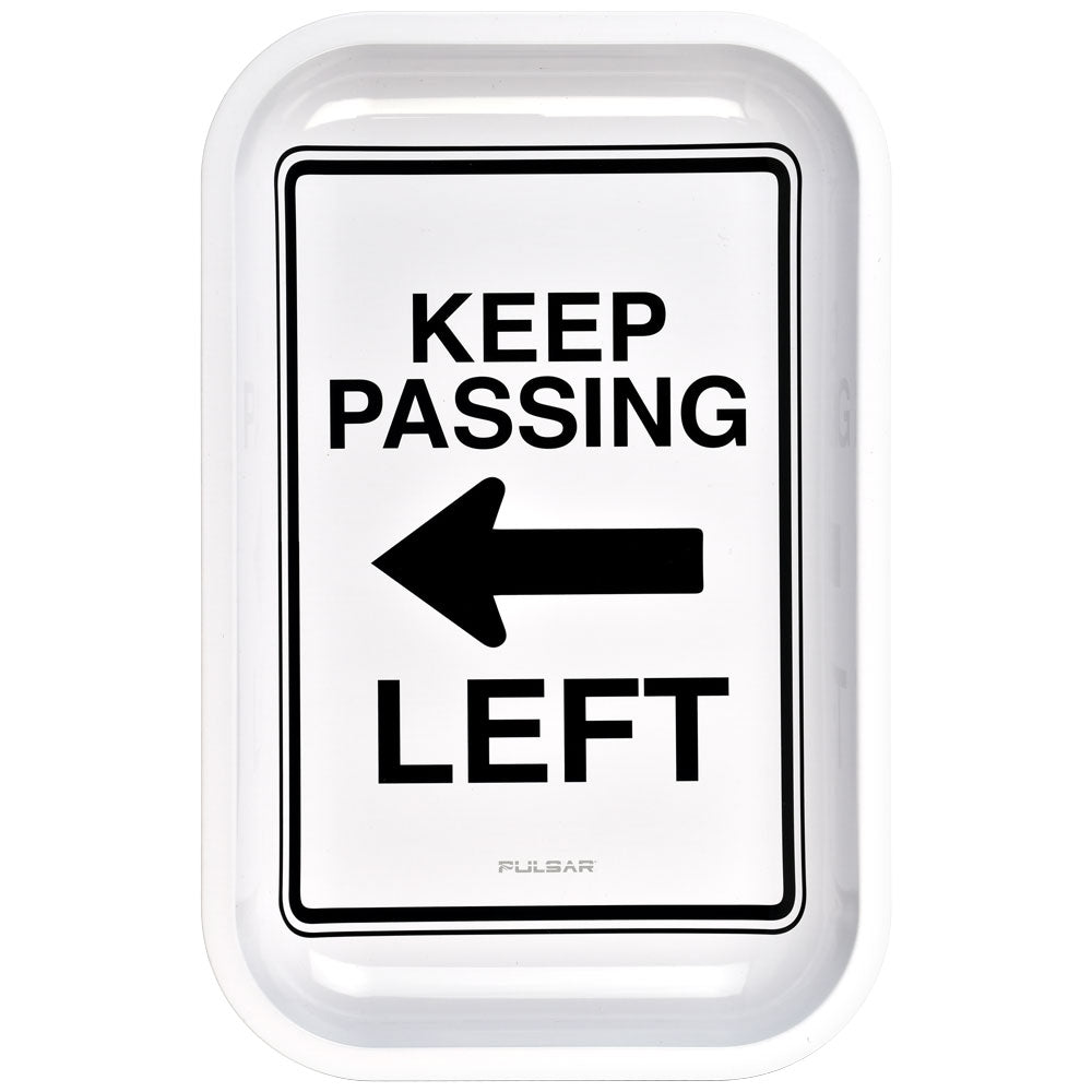 Pulsar Metal Rolling Tray | Keep Passing Left - Headshop.com