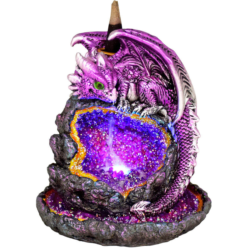 Purple Dragon Backflow Incense Burner w/ LED Lights - Headshop.com