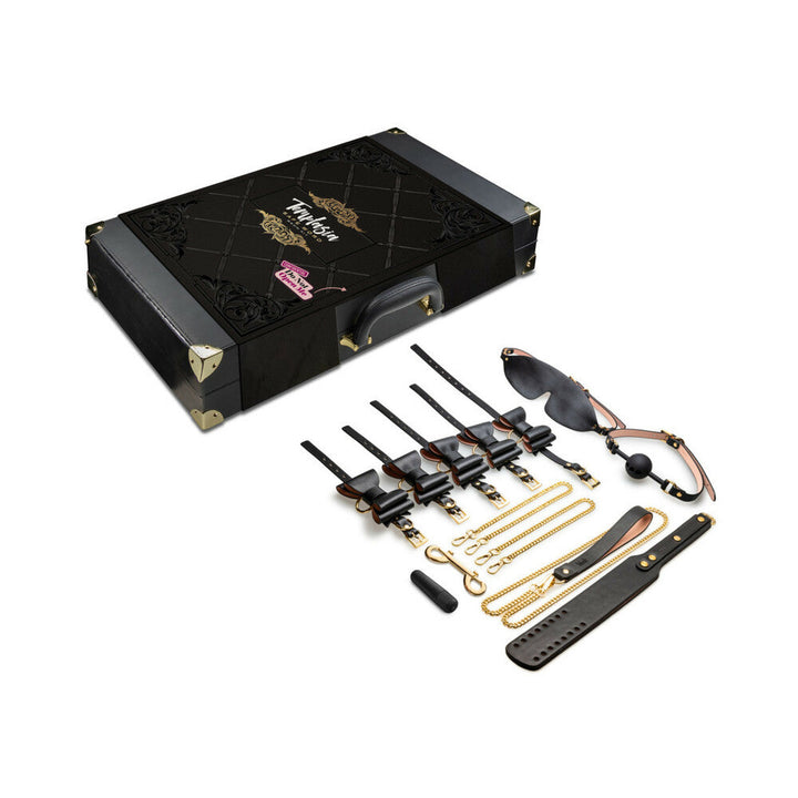 Temptasia Safe Word 10-Piece Bondage Kit with Suitcase Black - Headshop.com