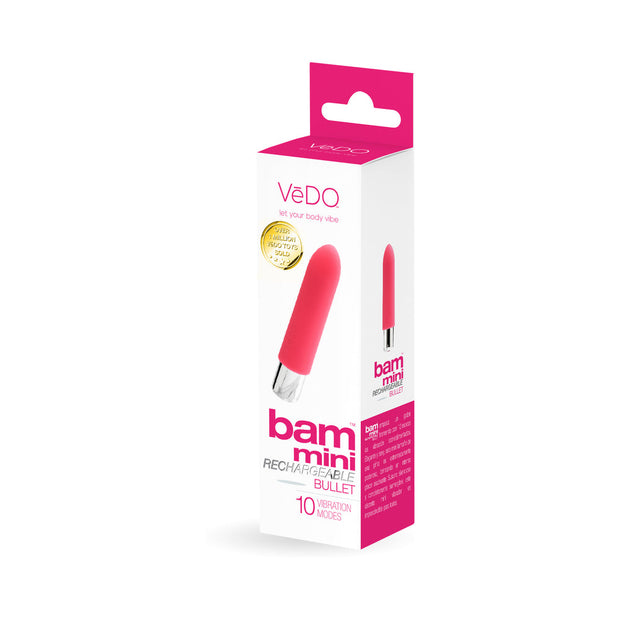 VeDO Bam Mini Rechargeable Bullet Vibe - Foxy Pink - Headshop.com