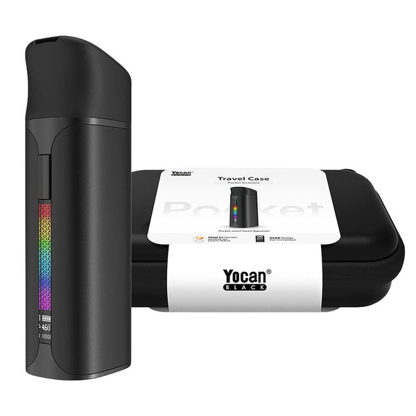 Yocan Black Pocket Mini Concentrate Vaporizer w/ Travel Case - 1300mAh / Black Yocan Black Pocket Mini Concentrate Vaporizer w/ Travel Case - 1300mAh / Black