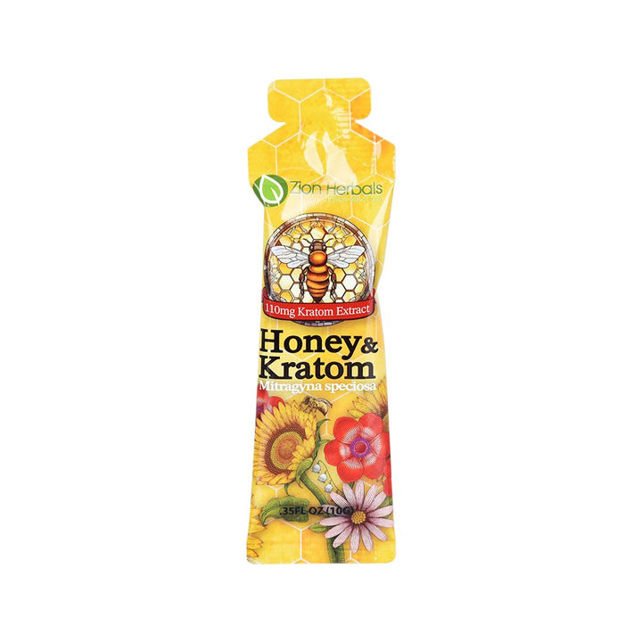 12CT DISPLAY - Zion Herbals Honey & Kratom Packet - 10g - Headshop.com