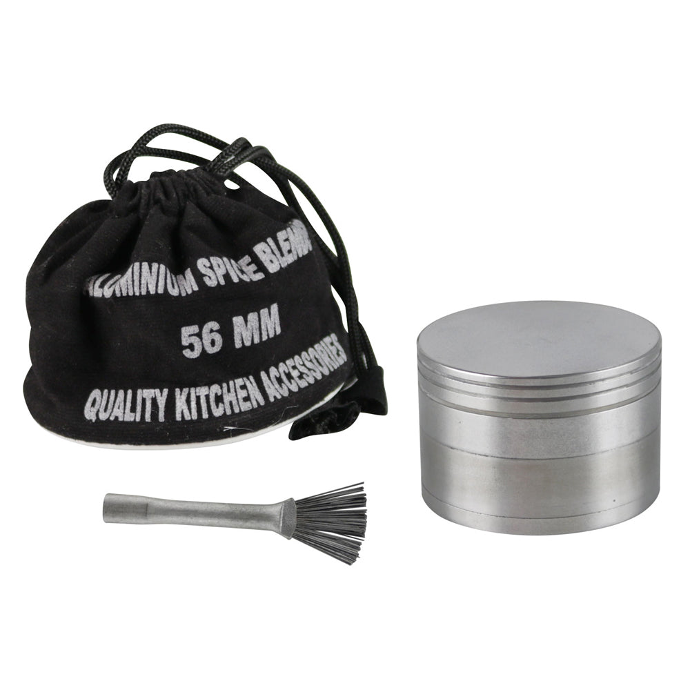 Metal Grinder w/Screen and brush - 4pc / 2" - Headshop.com