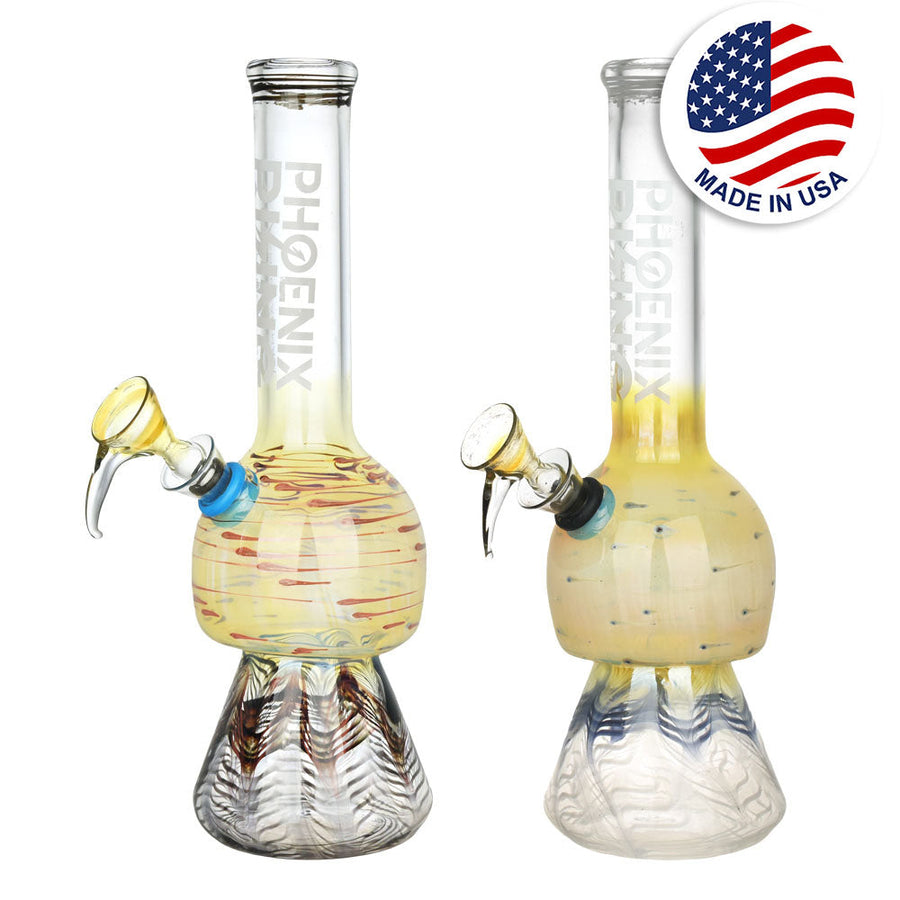 Phoenix Rising Mushroom Water Pipe - 9.5"/Colors Vary - Headshop.com