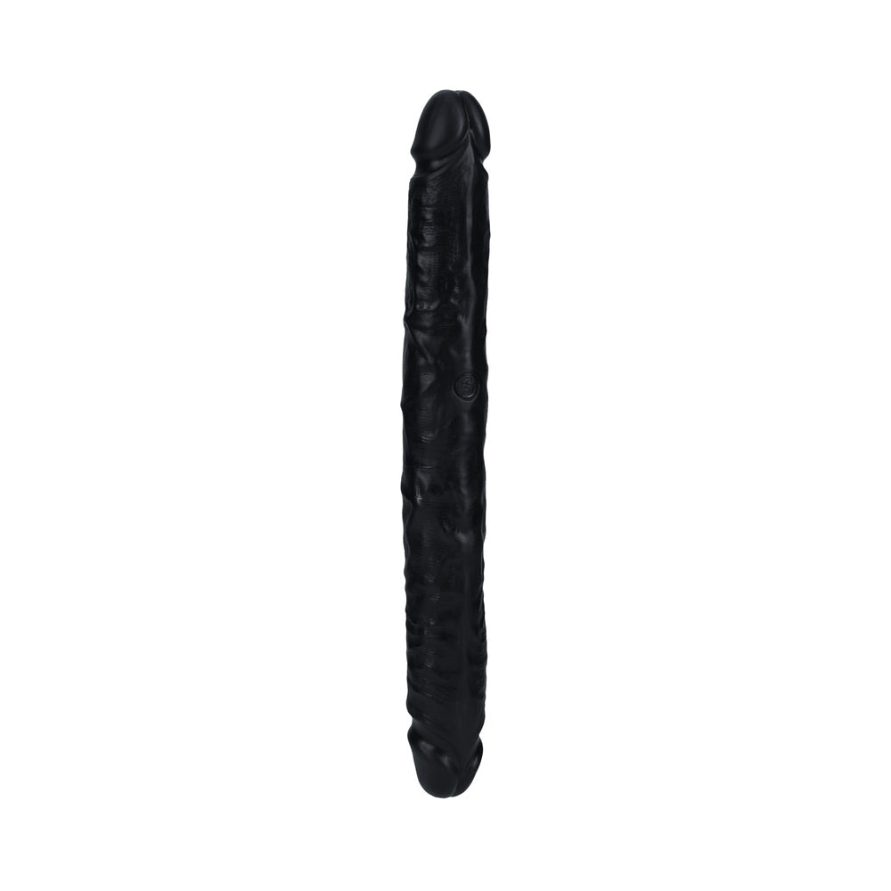 RealRock 12 in. Slim Double-Ended Dong Black - Headshop.com