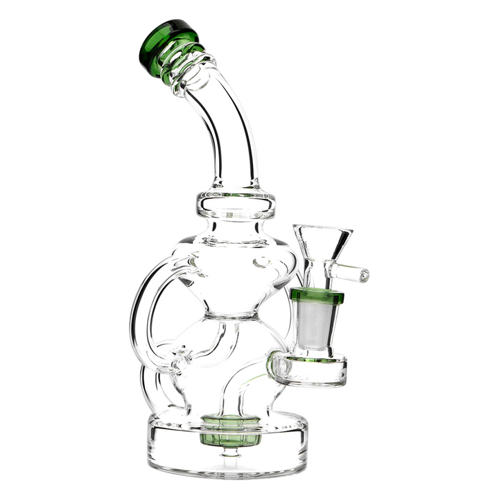 HB King 8" Hourglass Tubed Perc Water Pipe - Headshop.com