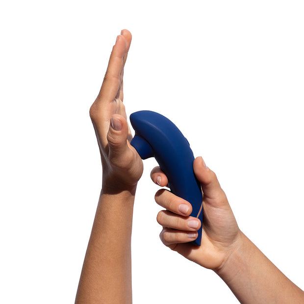 Womanizer Premium 2 Rechargeable Silicone Luxurious Pleasure Air Clitoral Stimulator Blueberry - Headshop.com
