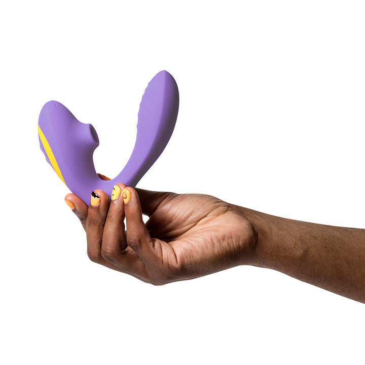 ROMP Reverb Rechargeable Silicone Clitoral and G-Spot Stimulator Purple - Headshop.com