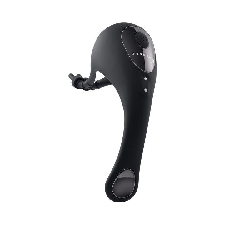 Gender X Back It Up Rechargeable Lasso C-Ring and Plug with Remote Silicone Black - Headshop.com