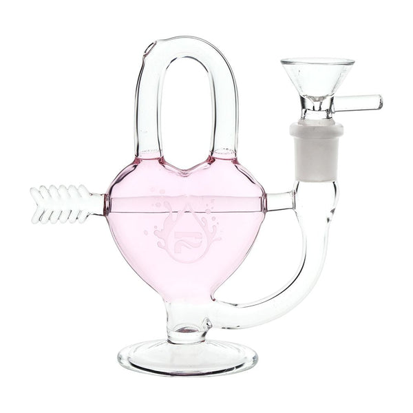 Pulsar Arrow Heart Glass Water Pipe - 5" / 14mm F Pulsar Arrow Heart Glass Water Pipe - 5" / 14mm F