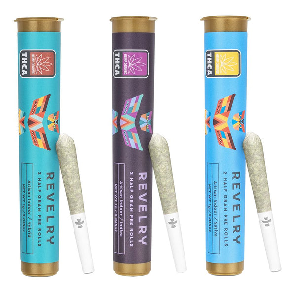 Revelry Premium Indoor THCA Pre-Rolls | 0.5g | 2pc Pack Revelry Premium Indoor THCA Pre-Rolls | 0.5g | 2pc Pack