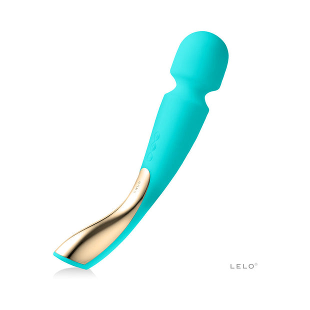 LELO SMART WAND 2 Large Rechargeable Wand Vibrator Aqua - Headshop.com