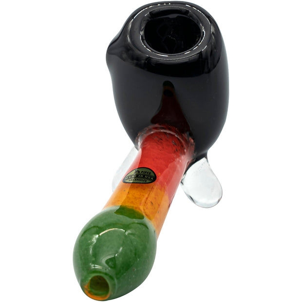 LA Pipes "Sattdown Rasta" Sherlock Glass Pipe - Headshop.com