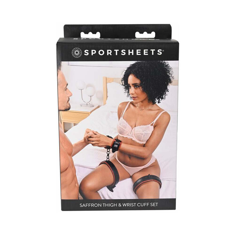 Sportsheets Saffron Adjustable Thigh & Wrist Cuff Set - Headshop.com