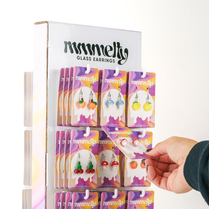 Mmmelty Handmade Glass Earrings | Assorted Styles | 72ct Display - Headshop.com