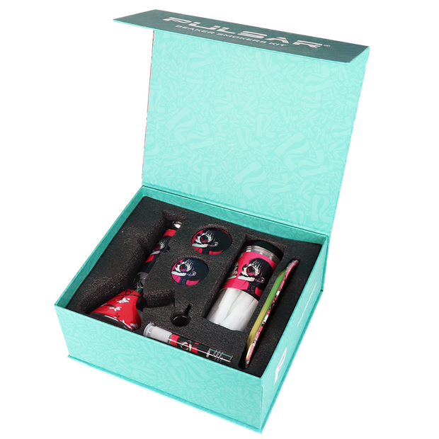 Pulsar Design Series Beaker Water Pipe Smoker's Kit | 7.75"