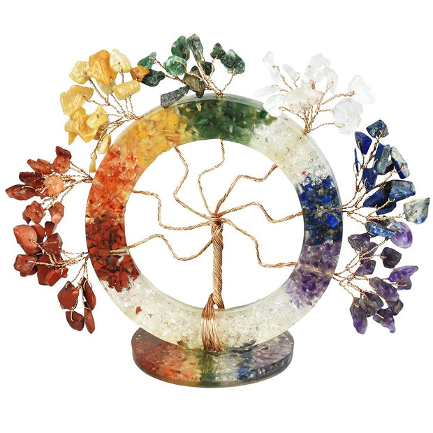 Decorative Tree Of Life & Chakra Stones - 4.25" - Headshop.com