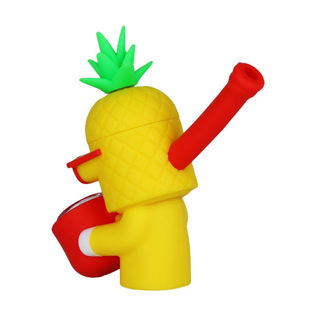 Cool Guy Pineapple Secret Stash Silicone Hand Pipe - 4" - Headshop.com