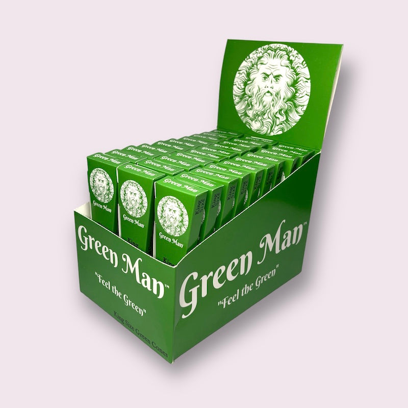 Green Man Green Rice Paper Cones - Headshop.com
