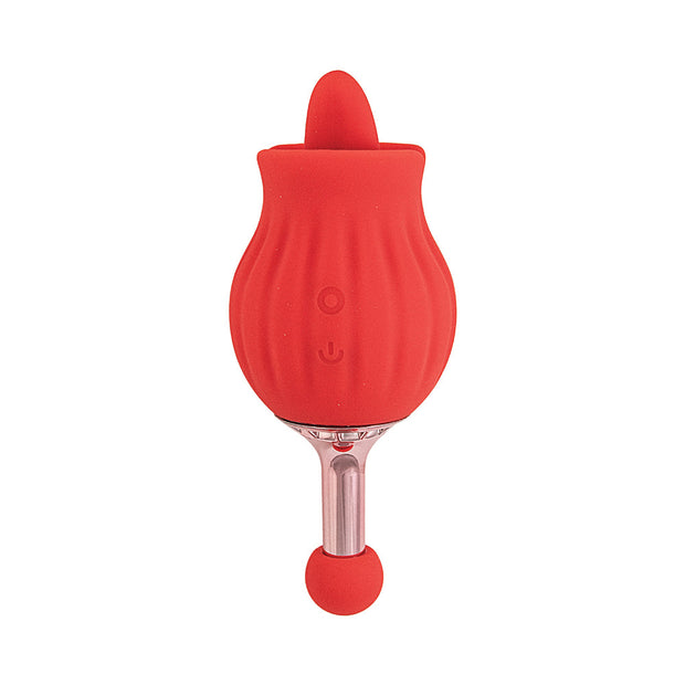 Clit-Tastic Rose Bud Dual Massager Red - Headshop.com