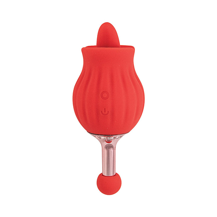 Clit-Tastic Rose Bud Dual Massager Red - Headshop.com