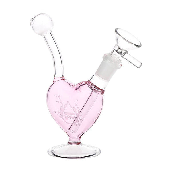 Pulsar Big Heart Glass Water Pipe - 5.5" / 14mm F Pulsar Big Heart Glass Water Pipe - 5.5" / 14mm F