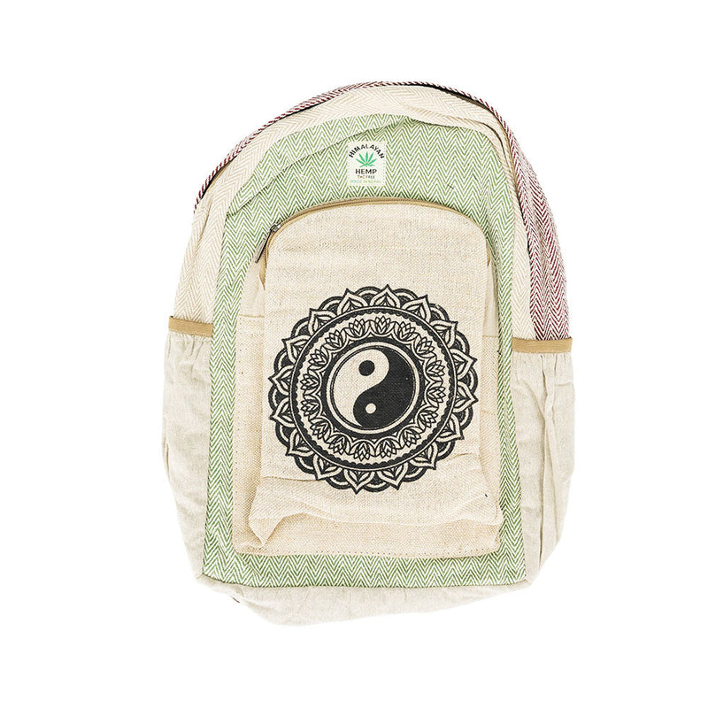 ThreadHeads Himalayan Hemp Yin Yang Mandala Backpack - 13"x17" - Headshop.com