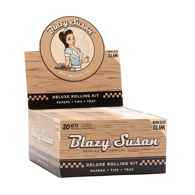 Blazy Susan Unbleached Rolling Papers - Headshop.com