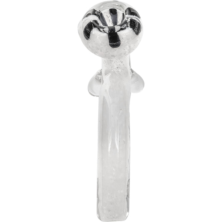 LA Pipes White Fritted Sherlock with Black 'Daisy' Fritted Bowl - Headshop.com