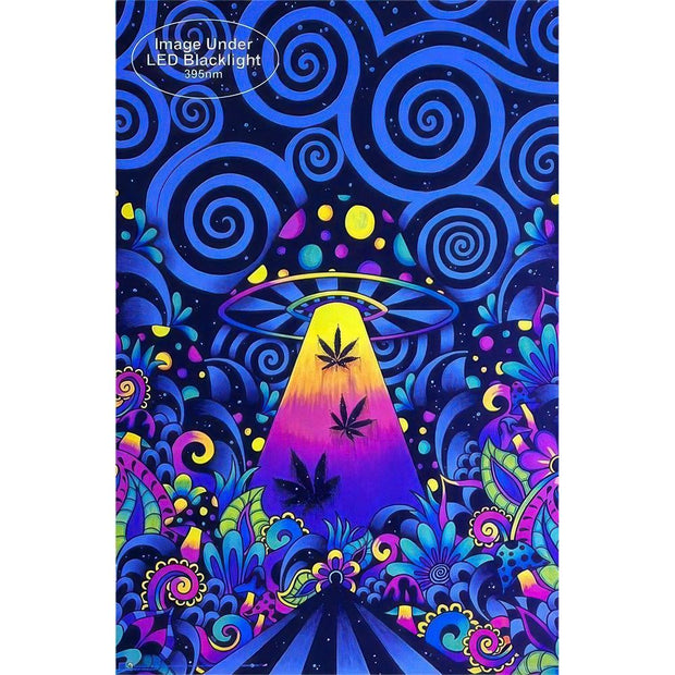Brizland by Brizbazaar UFO Tractor Beam Non-Flocked Black Light Poster - Headshop.com