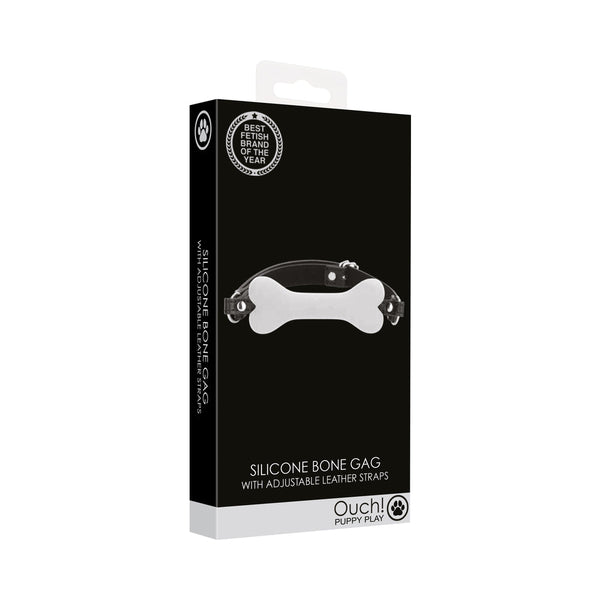 Ouch! Puppy Play Silicone Bone Gag White Ouch! Puppy Play Silicone Bone Gag White