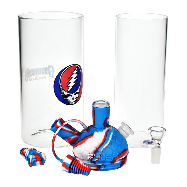 Grateful Dead x Pulsar Silicone & Glass Gravity Water Pipe - 11" - Headshop.com
