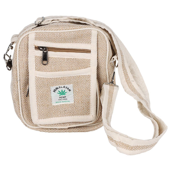 Himalayan Hemp Neutral Shoulder Bag - 8" x 7.5" Himalayan Hemp Neutral Shoulder Bag - 8" x 7.5"