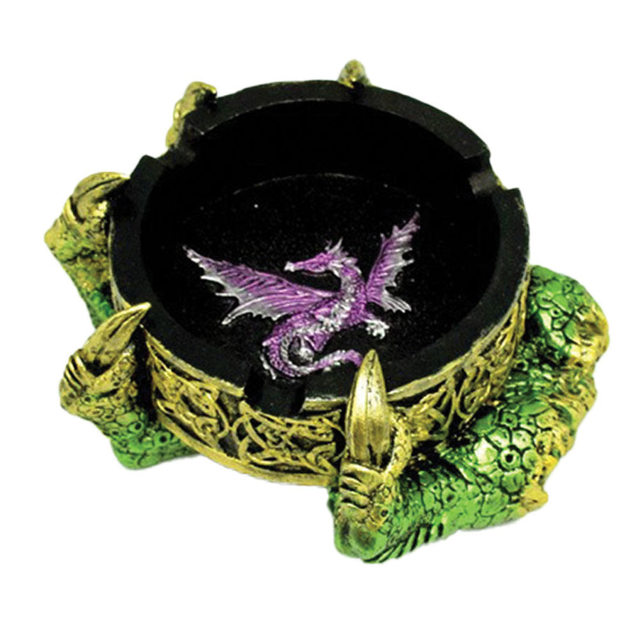 Celtic Dragon Ashtray w/ Claw - 5.5"x4.75" - Headshop.com