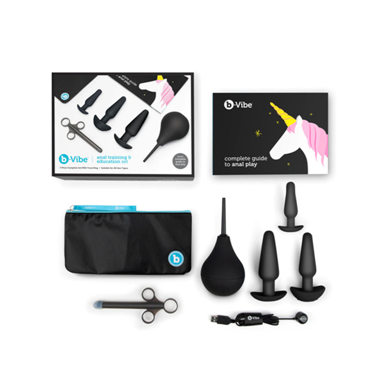 b-Vibe 7-Piece Anal Training & Education Set Black - Headshop.com