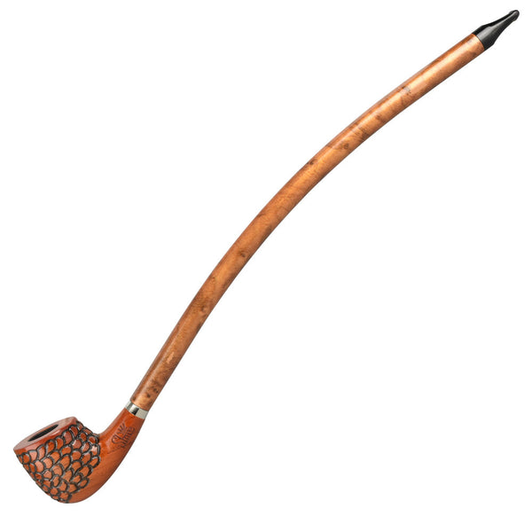Pulsar Shire Pipes The Archivist | Engraved Billiard Churchwarden Smoking Pipe Pulsar Shire Pipes The Archivist | Engraved Billiard Churchwarden Smoking Pipe