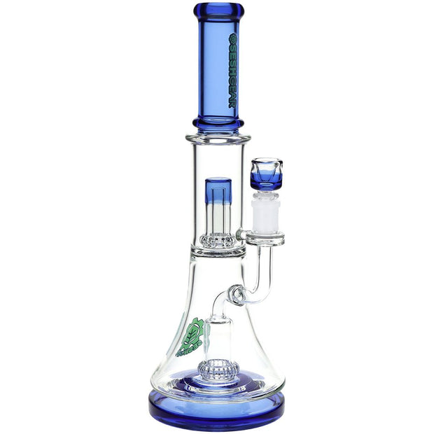 SeshGear Double Showerhead Perc Glass Water Pipe - 13" / 14mm F - Headshop.com