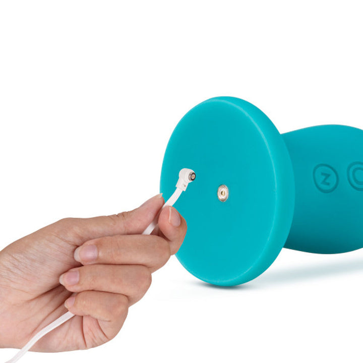 Blush Impressions Miami Rechargeable Silicone 6.5 in. Vibrating Dildo with Suction Cup Teal - Headshop.com